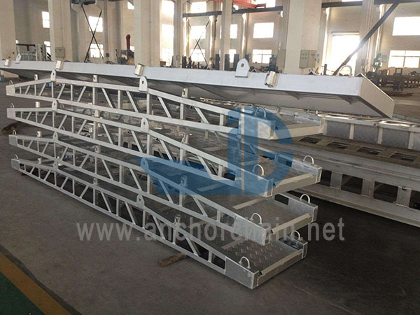 Aluminijasti ladijski prehod za ovinek